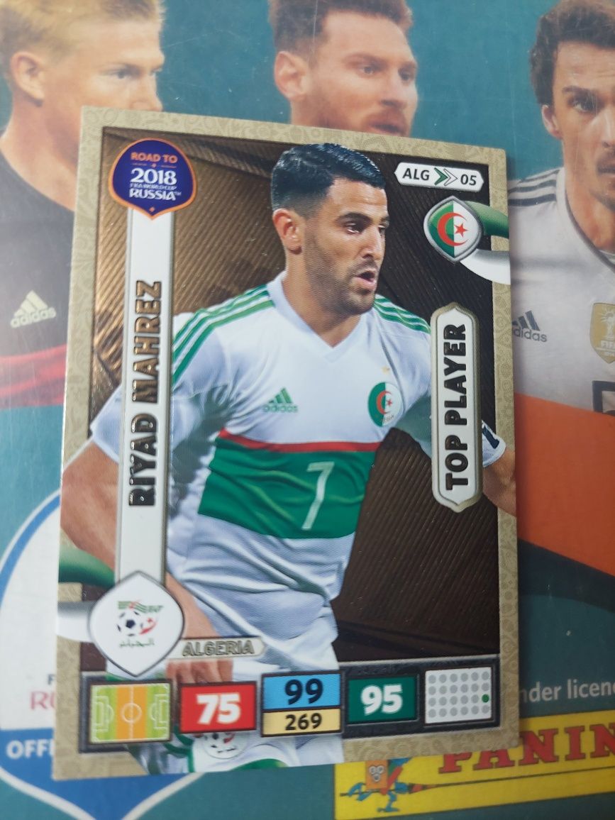 Riyad Mahrez top player panini russia 2018