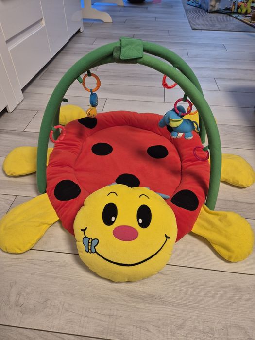 Mata pluszowa dla dziecka biedronka zabawki mata edukacyjna