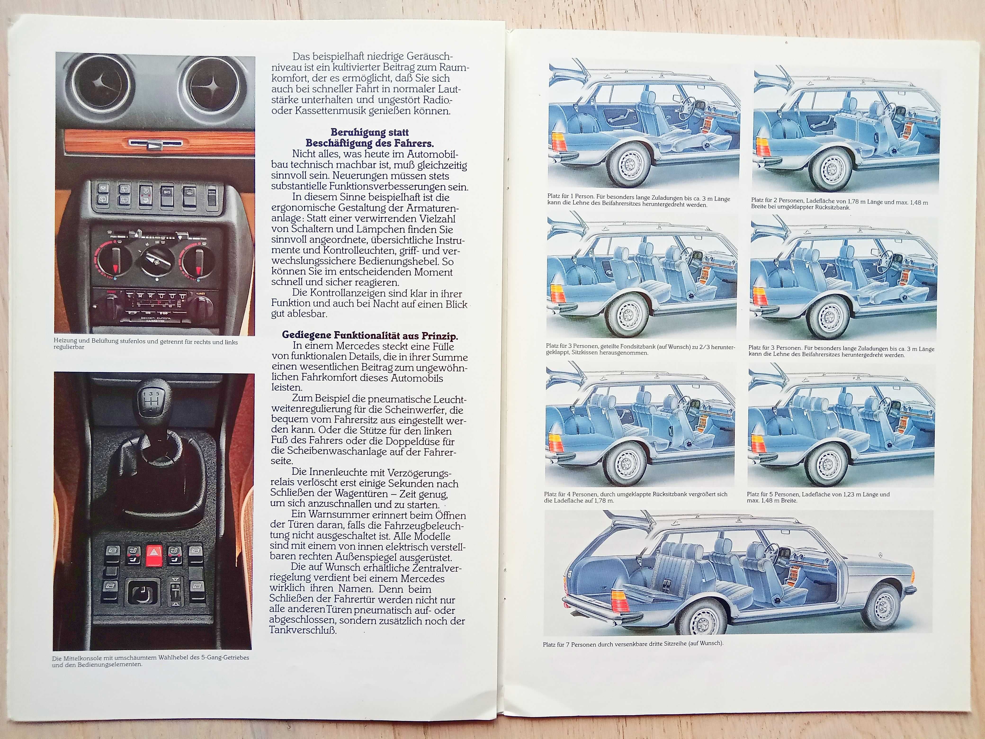 Mercedes W123 T-Modell / kombi S123 - 1983 prospekt 36 stron, stan DB+