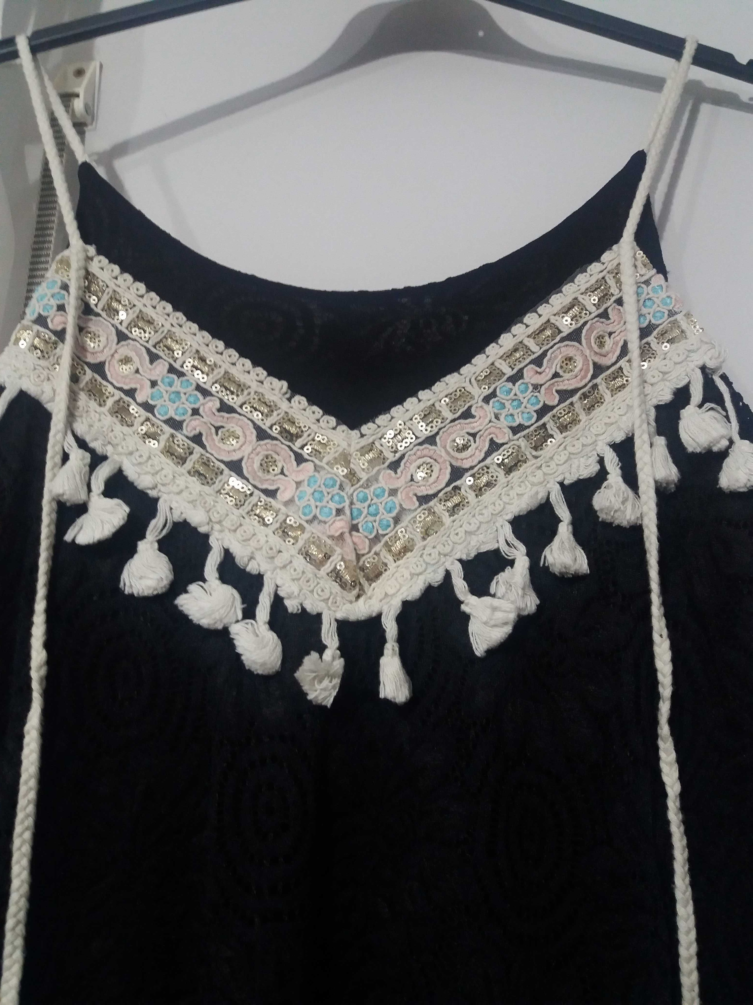 Bluzka top letni koronka boho uniwersalny