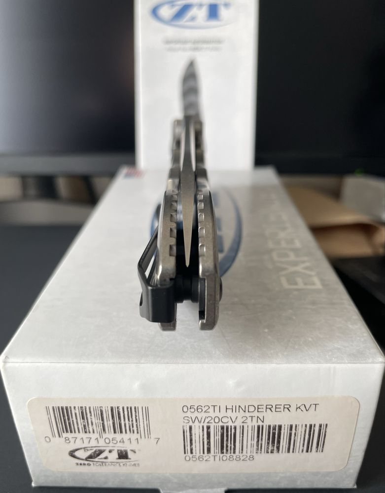 нож Zero Tolerance ZT 0562Ti Rick Hinderer 3.5" CPM-20CV, Оригинал