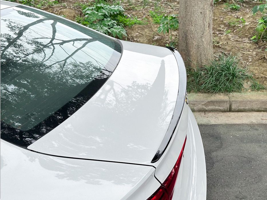 Спойлер ліп для Audi A3 2013-2020 ABS пластик, колір чорний глянець