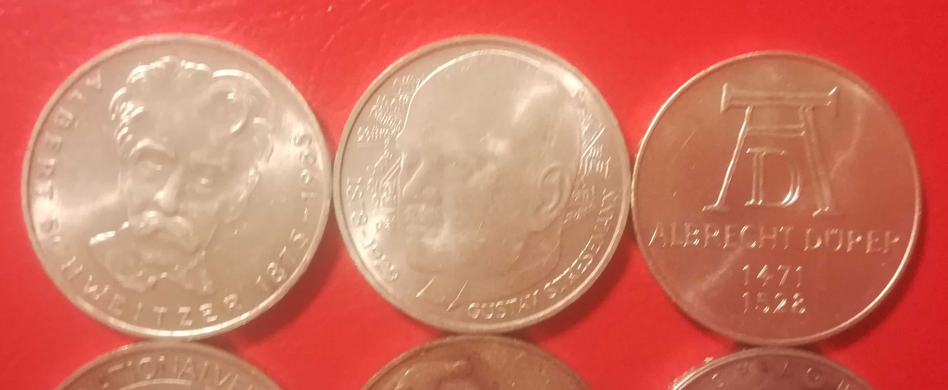 Moneta monety srebro srebrne srebrna Niemcy 5 marek zestaw AG piękne.