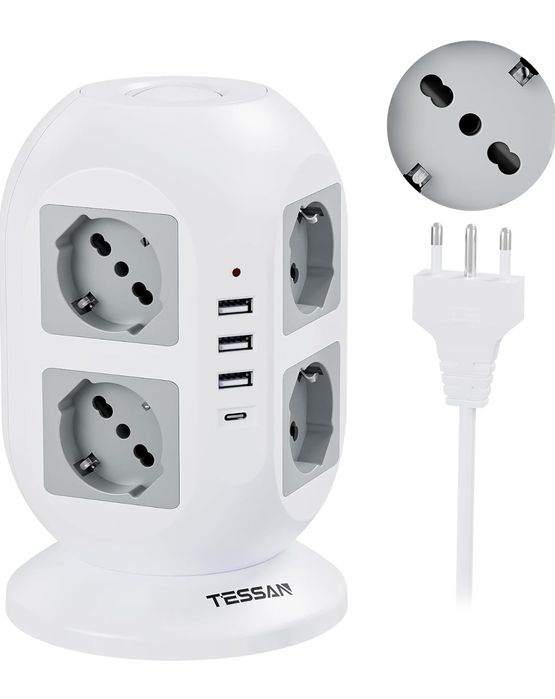 Listwa pionowa, zasilająca TESSAN z USB, 2m,20w