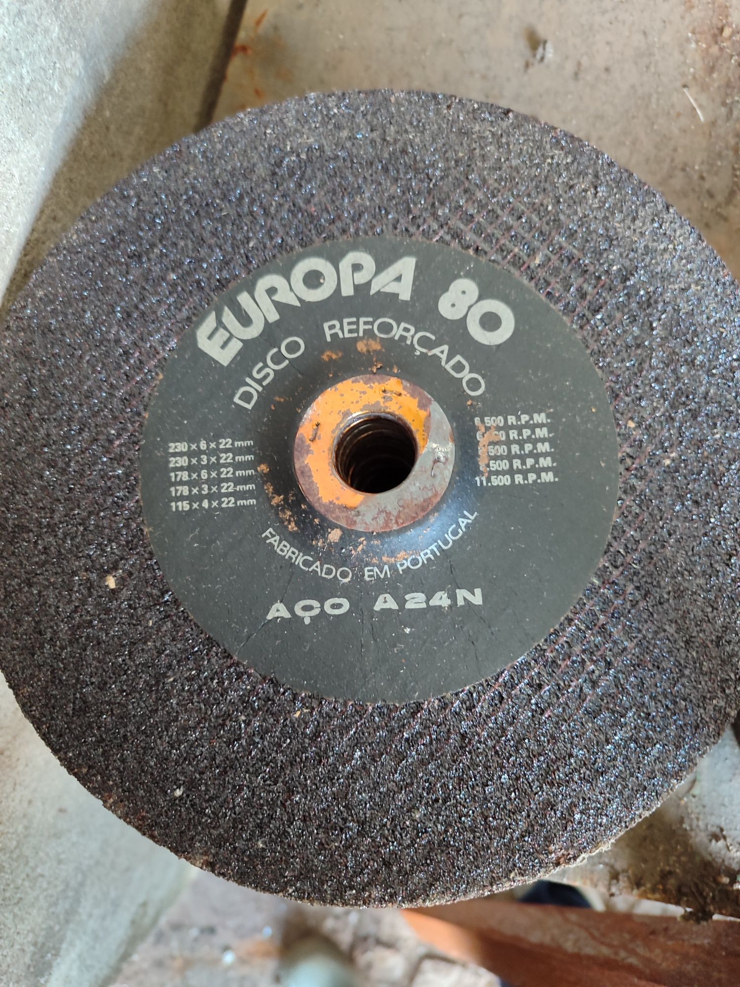 Conjunto de discos de retificadora