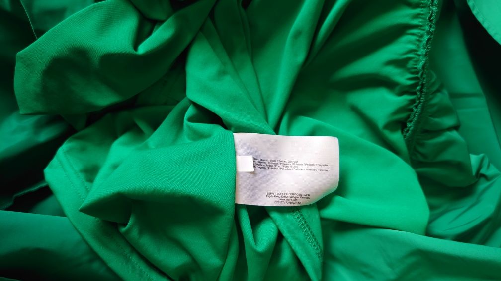 Sukienka Esprit koktajlowa xl zielona bez ramiączek