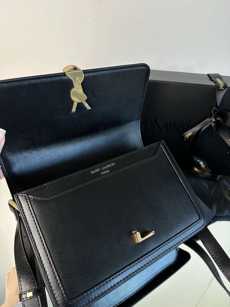 Skórzana torebka listonoszka czarna premium skóra luksusowa kolekcja