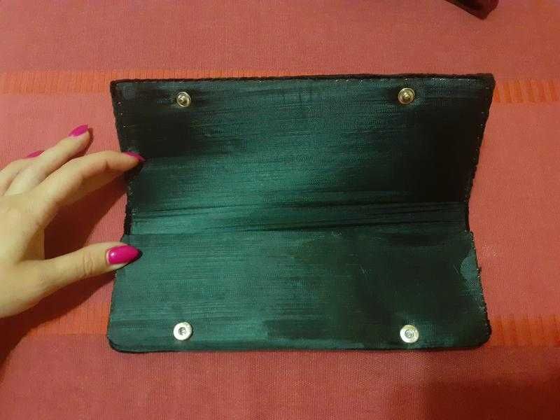 Бархатный черный клатч сумочка вышивка зардози индия винтаж