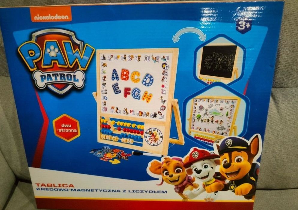 Tablica kredowo-magnetyczna Psi Patrol kredowa literki magnes