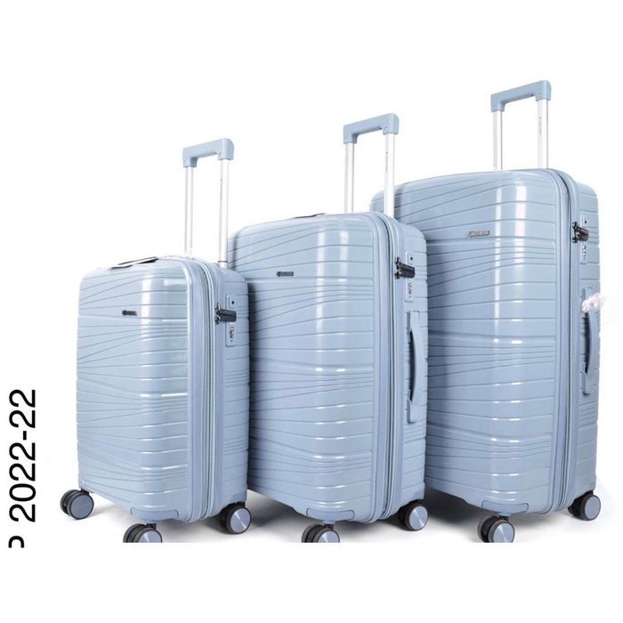 Валіза дорожня поліпропілен з розширенням чемодан 4 колеса Thrее Birds