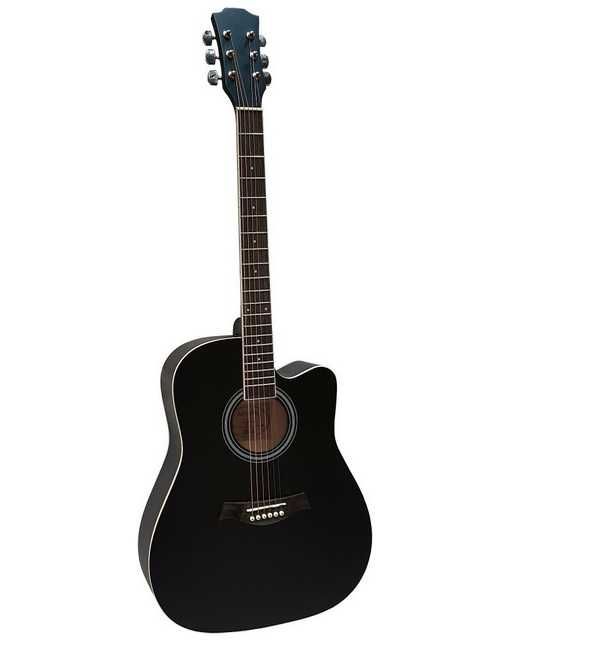 Gitara akustyczna Czarny matt z cutway + dodatki Sklep Ursynów!