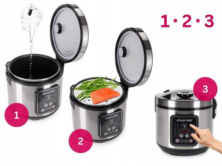 Elektryczny Multicooker Garnek Szybkowar Parowar Z Programami NOWY