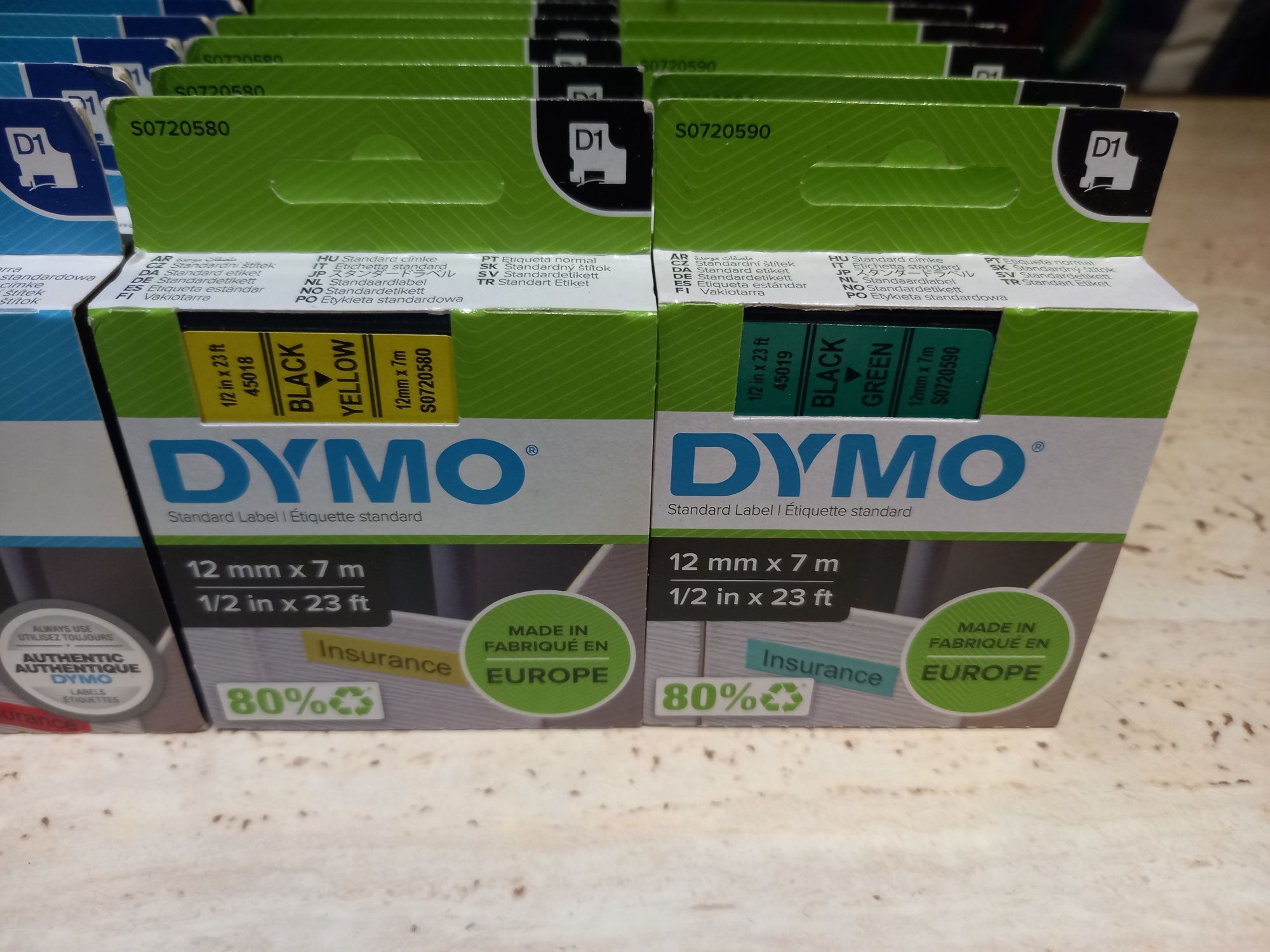 Taśmy DYMO różne rodzaje
