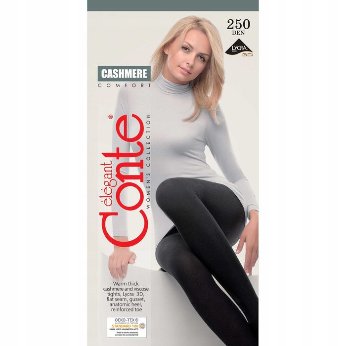 Rajstopy wiskozowe z kaszmirem Conte Cashmere 250 den (Rozmiar: 2)