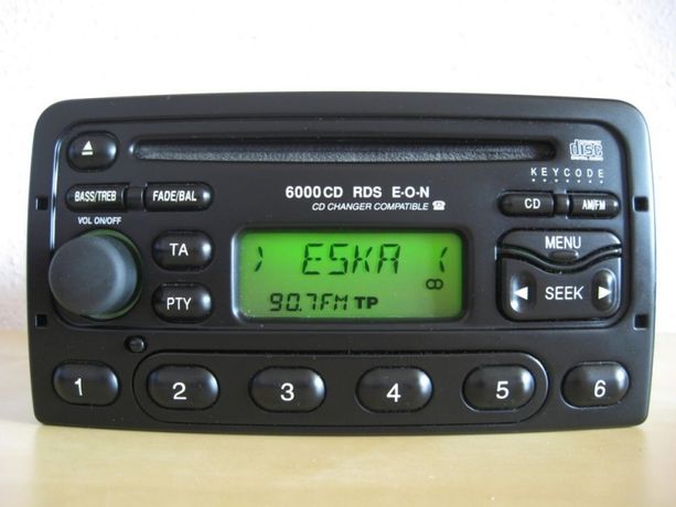 Radio Ford 6000 Cd Transit Galaxy Mondeo Focus Fusion z kodem 1998:12