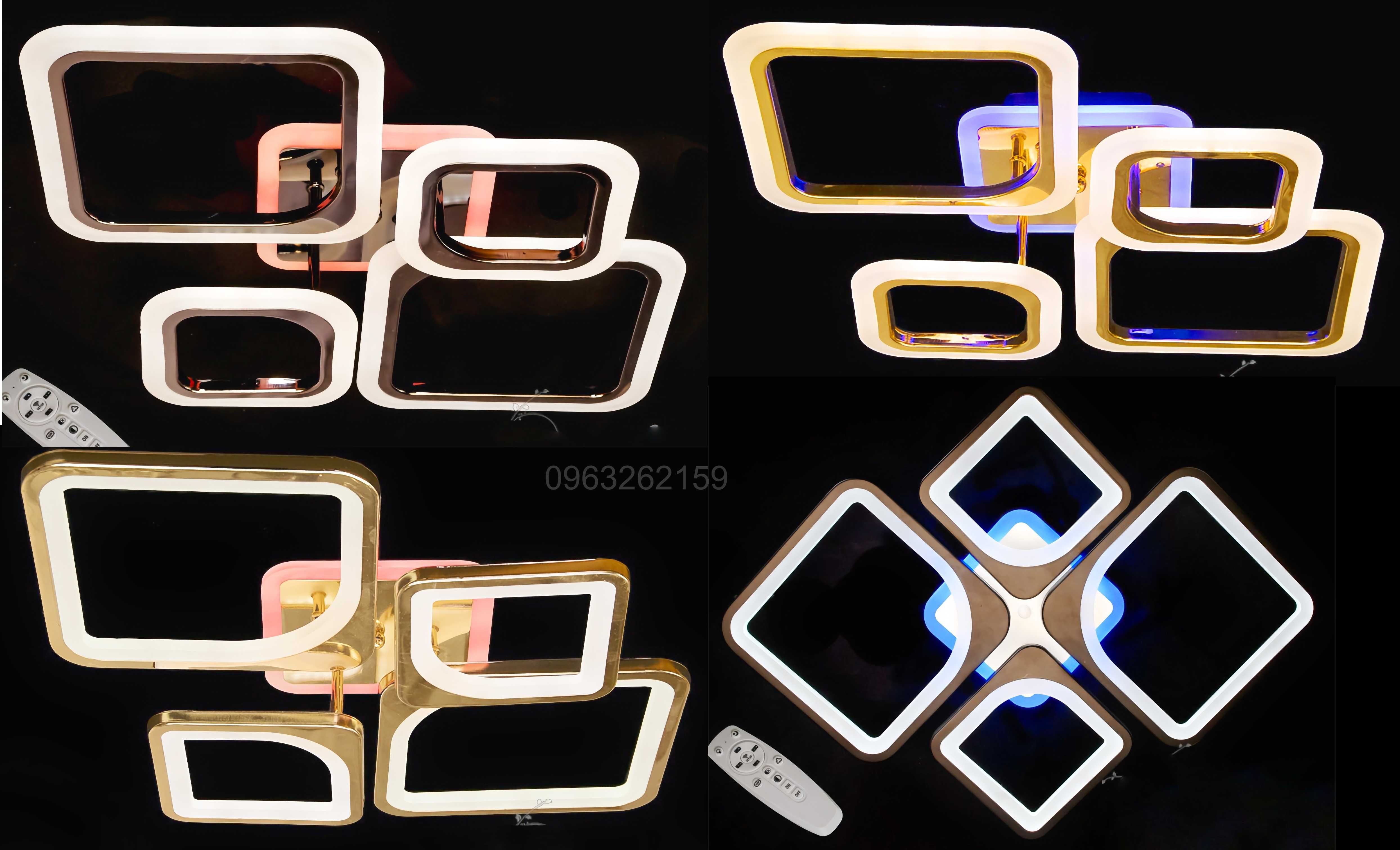 Ромбы светодиодная люстра светильник с пультом квадраты