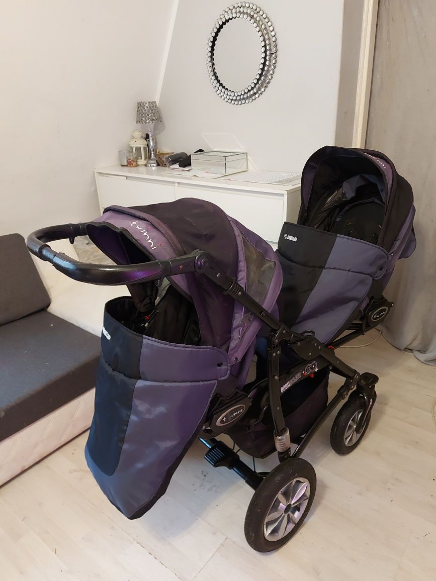 Wozek 3w1 blizniaczy babyactive twinni uniwersalny bliźniaków rok po r