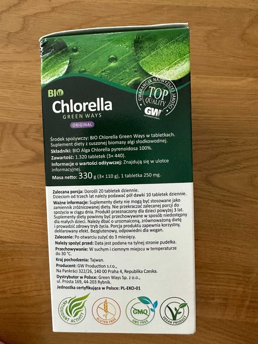 Chlorella Green Ways 330g - 1320 tabletek