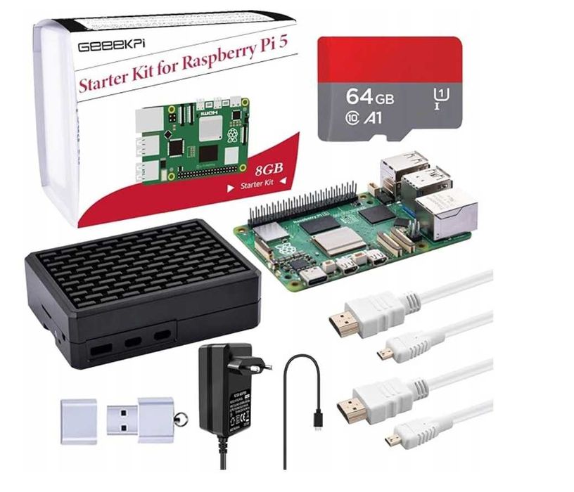 Zestaw Startowy Do Raspberry Pi 5 8gb Ram Geeekpi Z Aluminiową Obudową