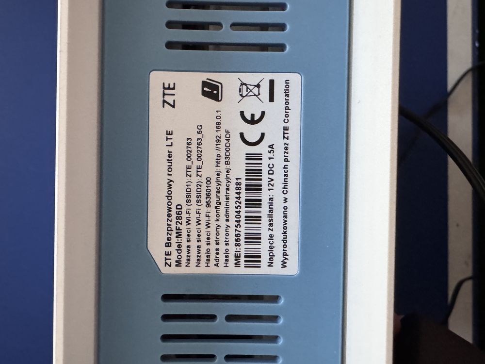 ZTE Bezprzewodowy Router LTE