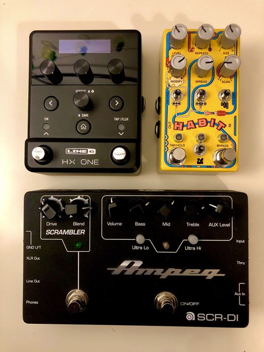 Chase Bliss Habbit / Line 6 HX One / Ampeg SCR-DI