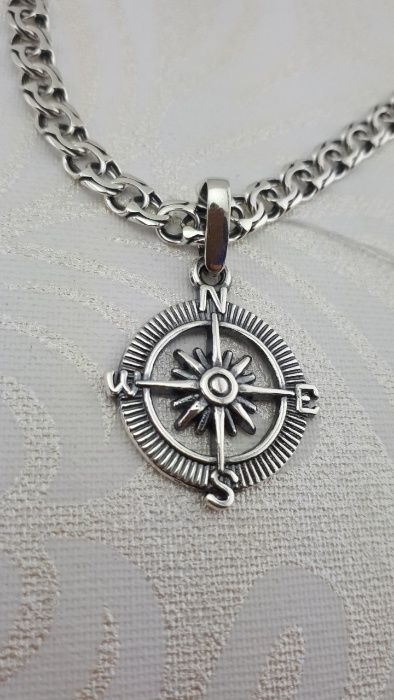 Срібна підвіска кулон компас роза вітрів 925 проба