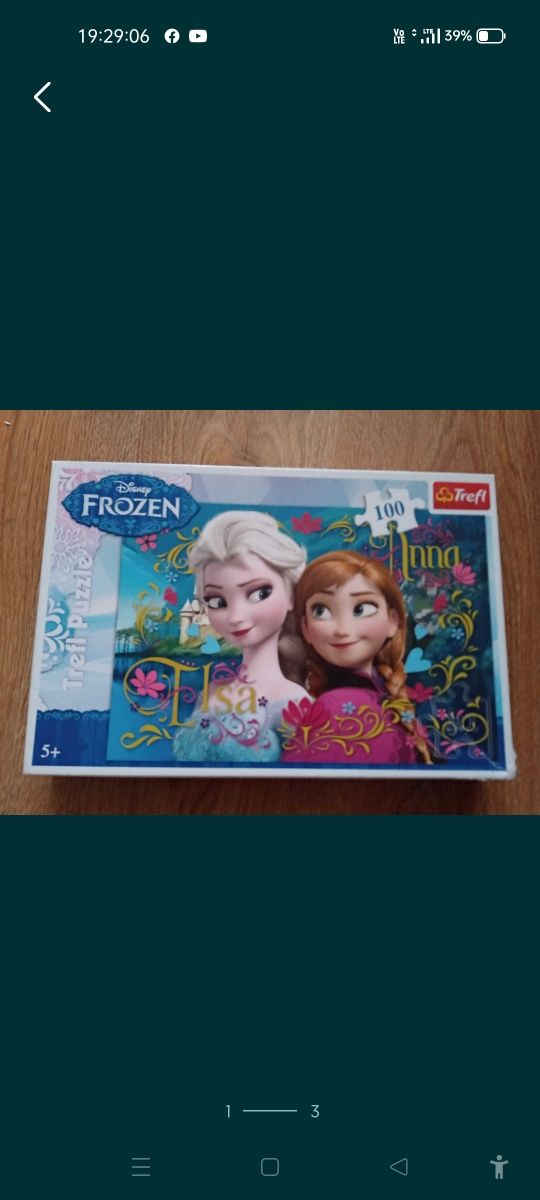 2x puzzle Kraina lodu  160 i 100