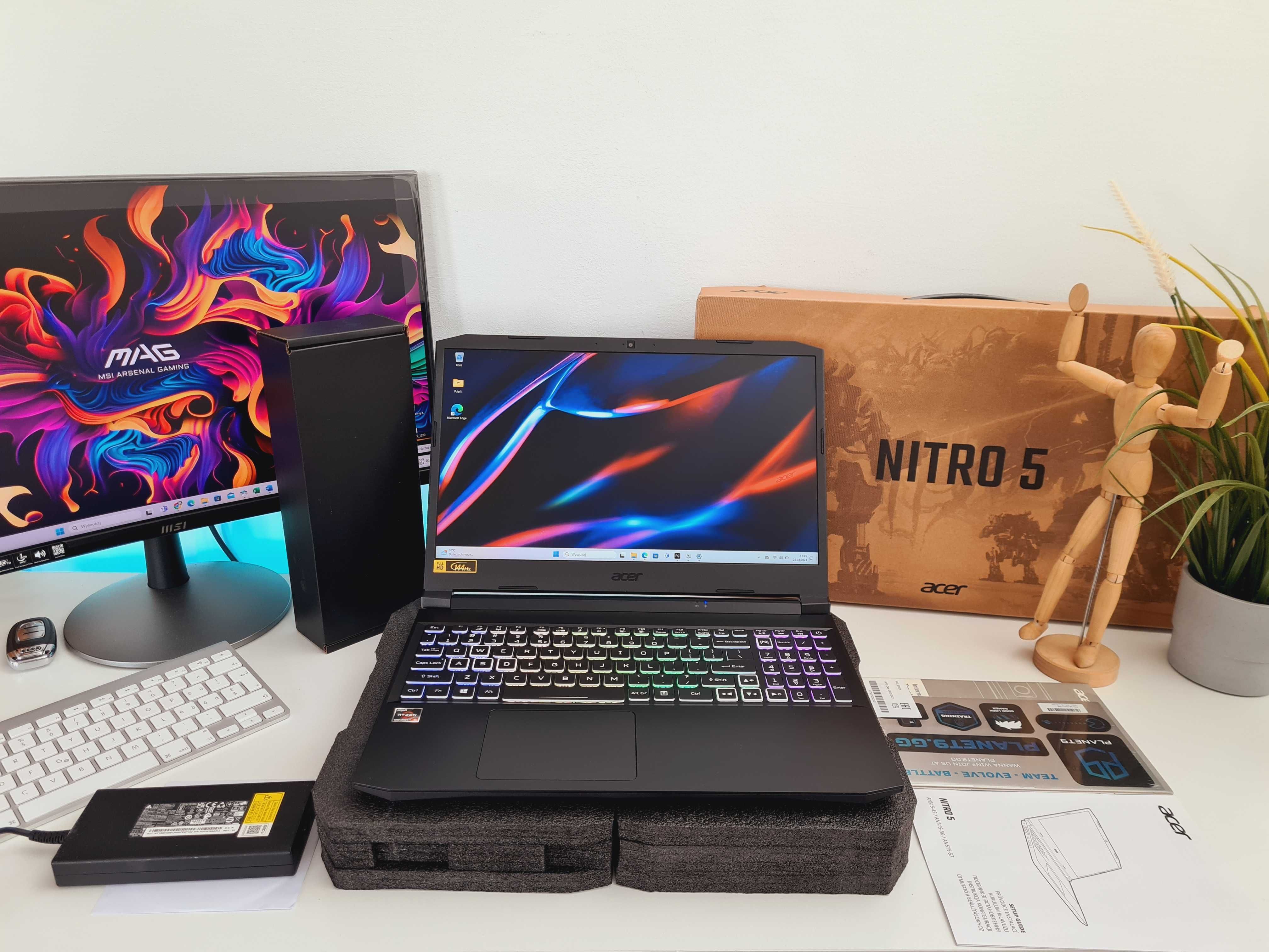 Gamingowy Nitro 5 5600H 16GB/1TB RTX3060 RGB 144Hz laptop DO GIER G01