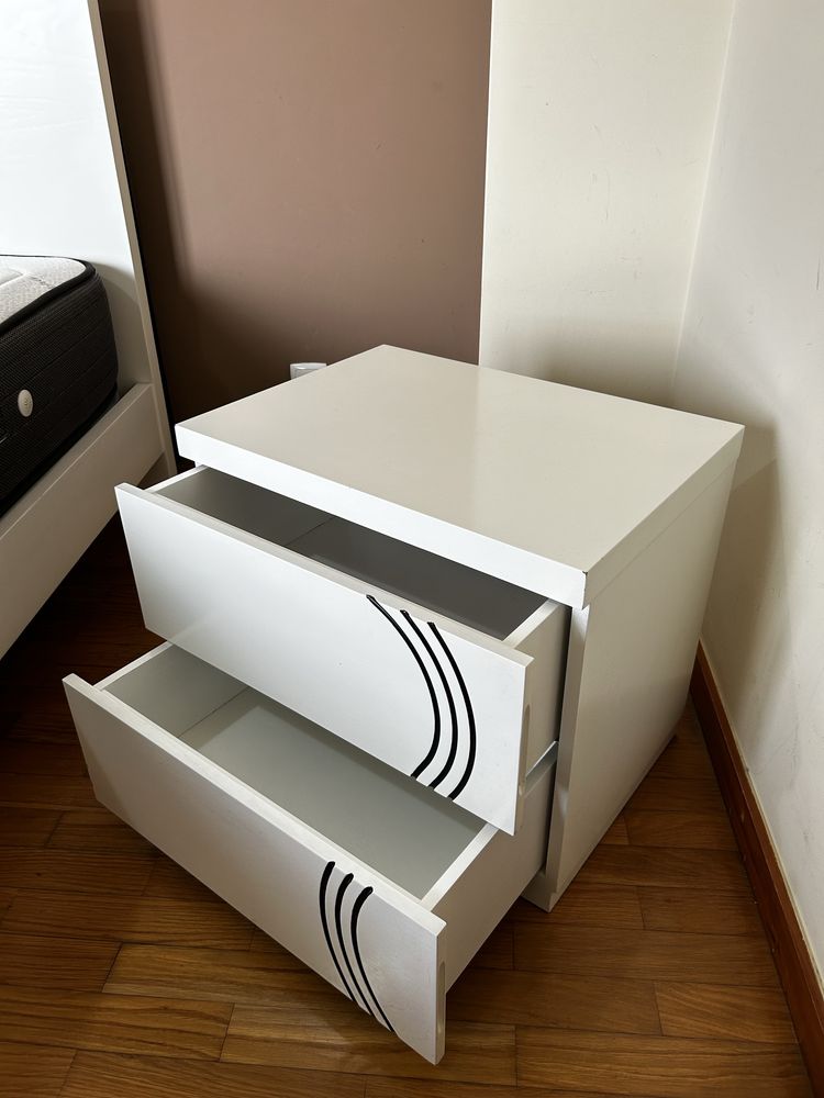 Cama Casal Madeira Branca