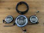 Lampa led 7” + mocowanie + 2 ligtbary 4,5 cala Harley Honda Yamaha Suz