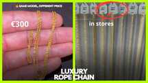 Fio de Ouro 18k tipo Rope 50 cm comprimento peso 1.1 Grama