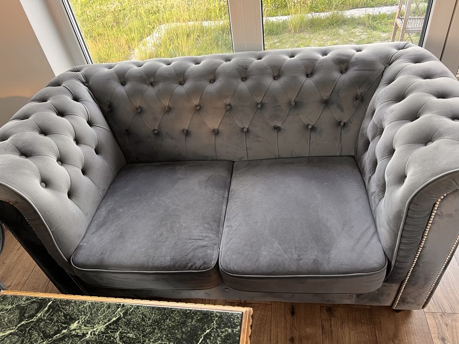 Komplet wypoczynkowy plus 6 krzesel