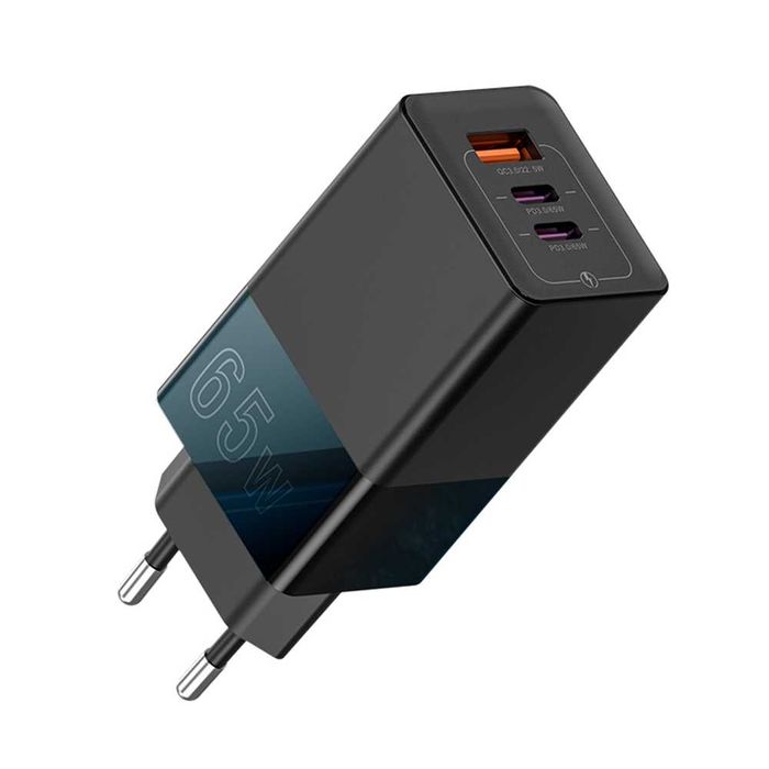 Блок живлення 65W для Швидкої зарядки + зарядний кабель USB C 100W