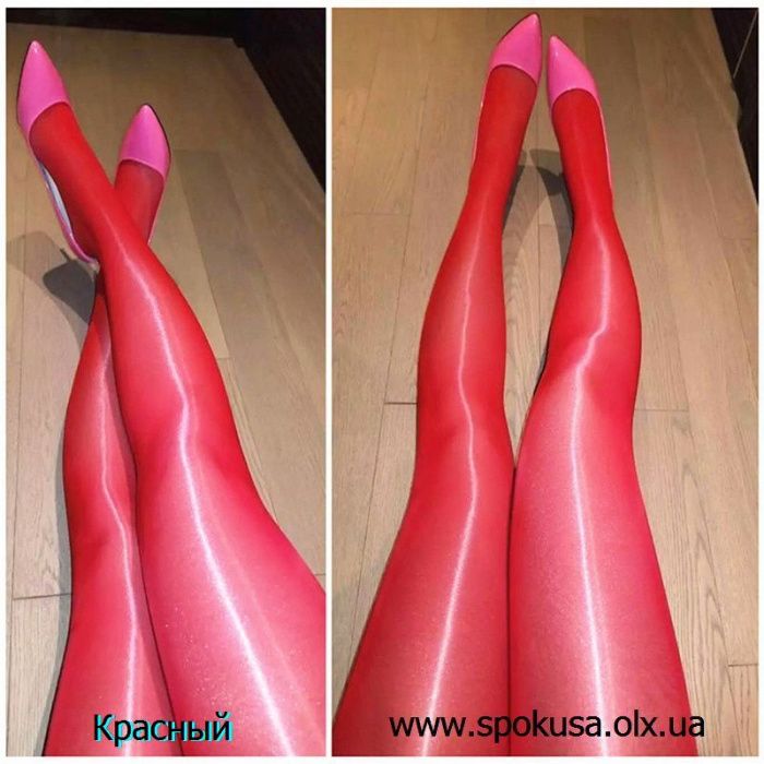 Колготки чулки супер-блеск с открытой промежностью XS/S/M/L/XL (Новые)