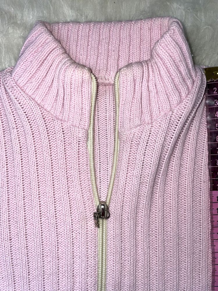 Bluza sweter w pasy rozciągliwy kwiat vintage suwak 6 lat 116 cm