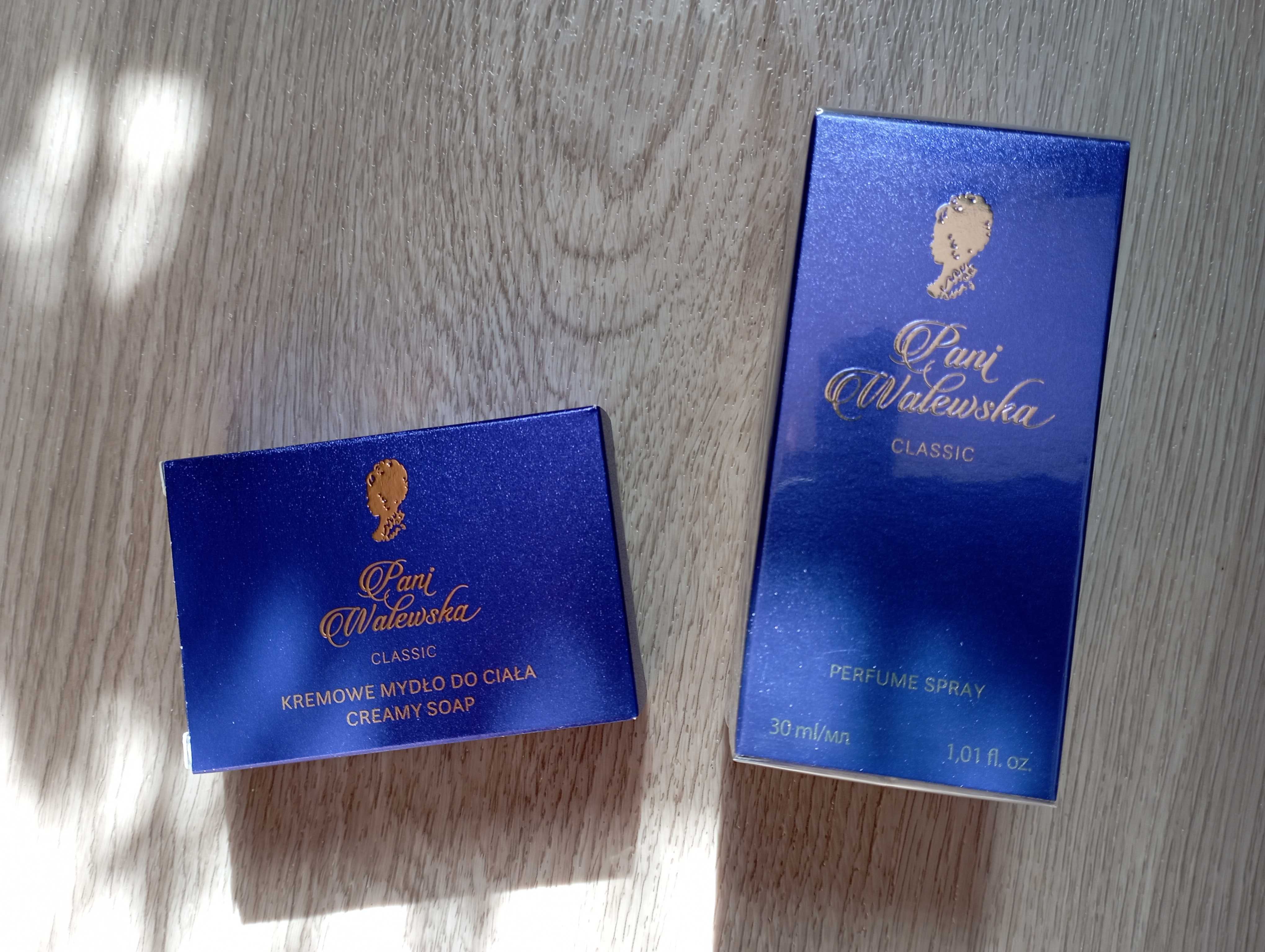perfumy Pani Walewska + mydełko, classic, niebieskie (zestaw)