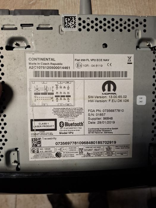 Fiat Ducato III Radio Navi 250 VP2 NAV