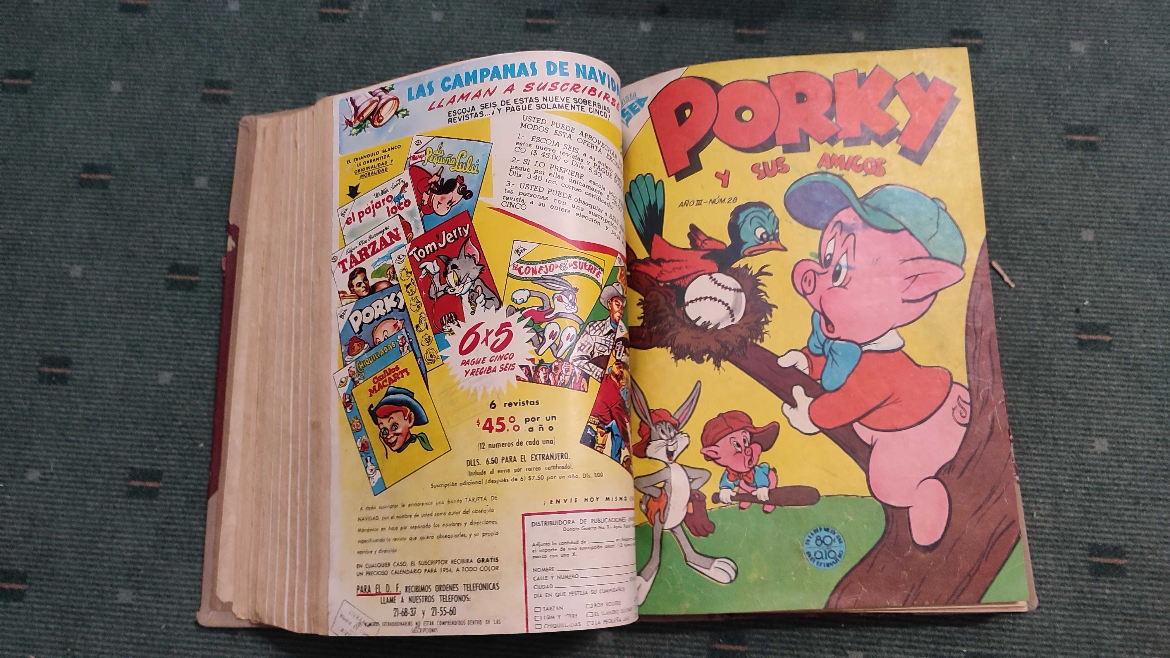 Volume de BD Porky e sus Amigos - 18 revistas encadernadas