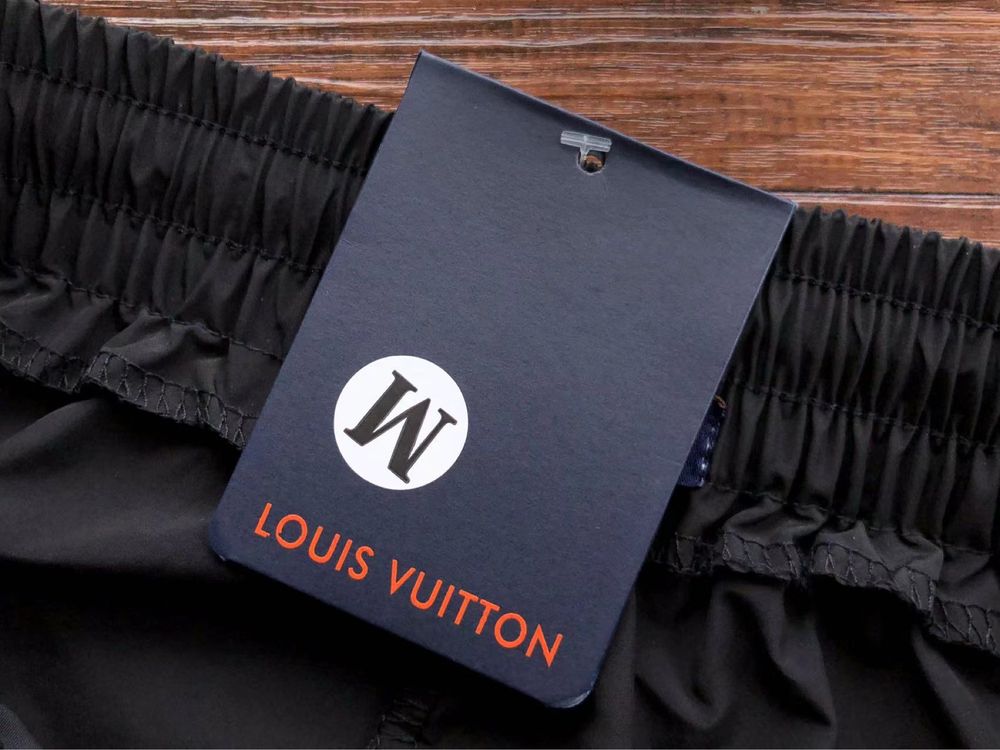 Spodenki Czarne Kąpielówki Louis Vuitton LV