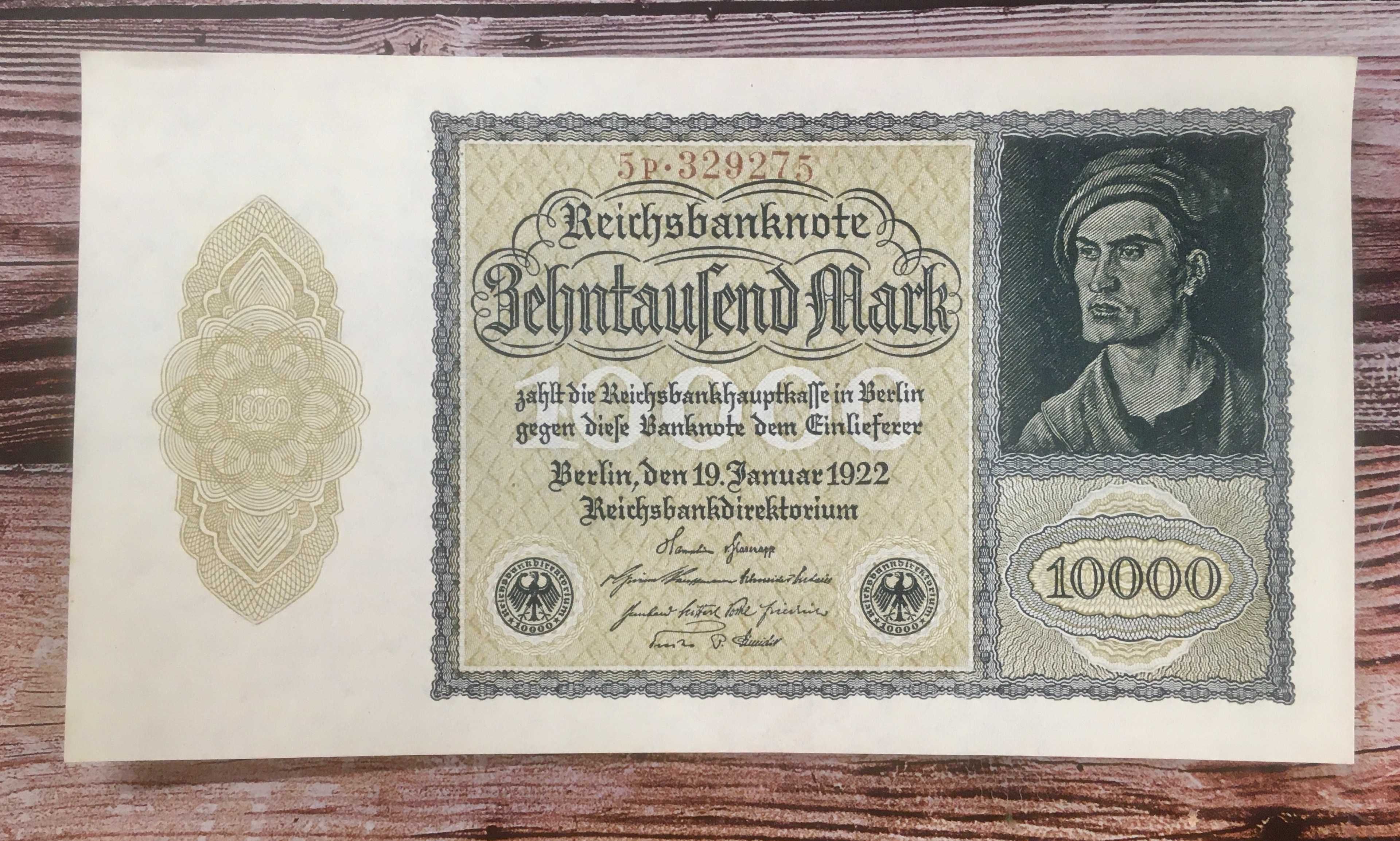 10 000 marek 1922 (Rzesza Niemiecka) - stan UNC - #1