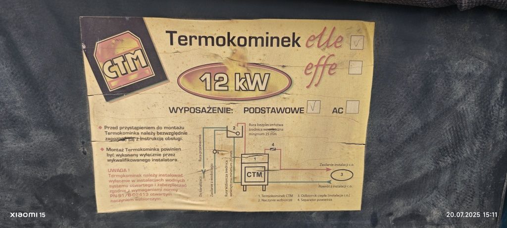 Termo kominek CTM elle z płaszczem wodnym