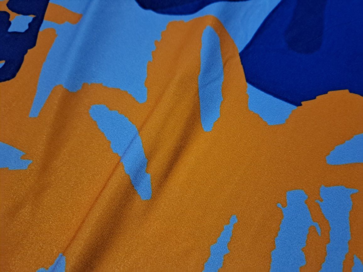 Spódnica maxi pomarańczowo-niebieska