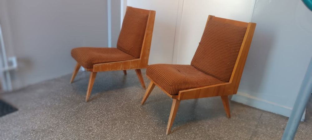 Unikatowe fotele PRL lata 60 zaprojektowanie przez Leśniewskiego oraz