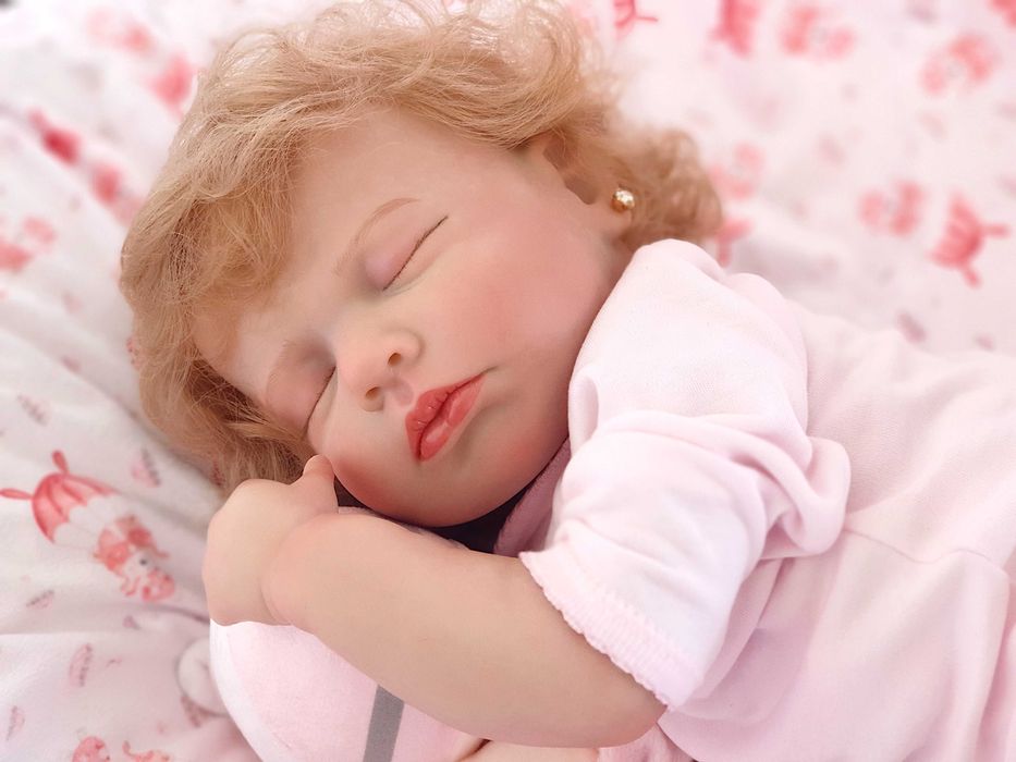Boneca Reborn Newborn Realista Cabelo Enraizado Boneca de terapia Novo