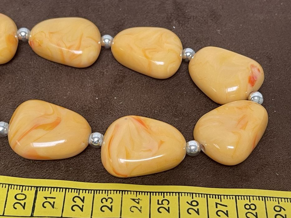 Bakelit Stary Naszyjnik z Prl