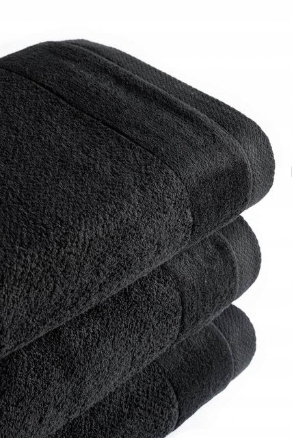 Ręcznik Vito 50x90 czarny frotte bawełniany 550g/m