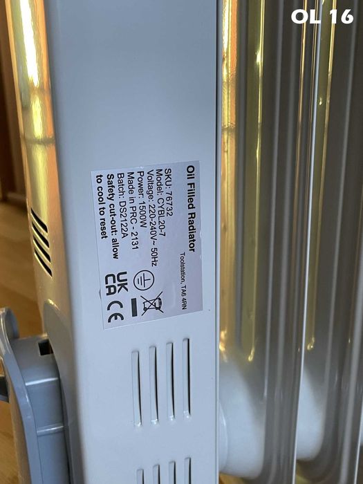 Grzejnik olejowy żeberkowy 1500W olejak wolnostojący przenośny