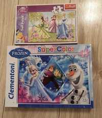 Zestaw puzzli Disney Frozen + księżniczki