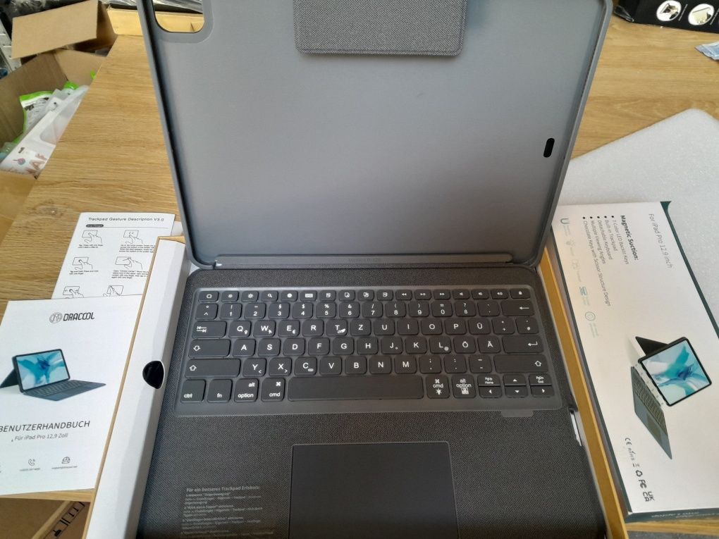Etui z klawiaturą dracool lp-129 do ipad pro 12.9 cala qwertz