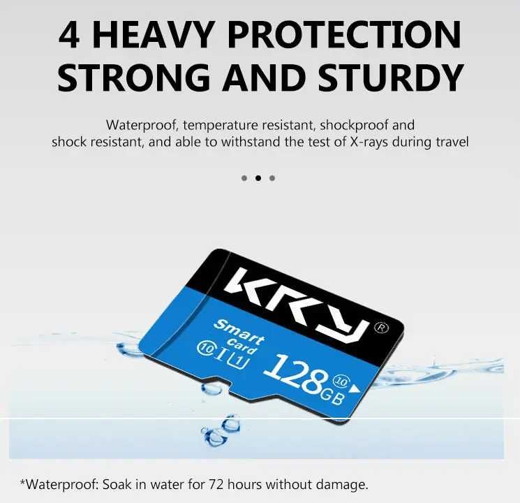 Картка пам'яті KRY 128 GB microSD з кардридером Class 10 + High Speed